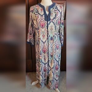 Miss Elaine Relax Paisley small zip robe